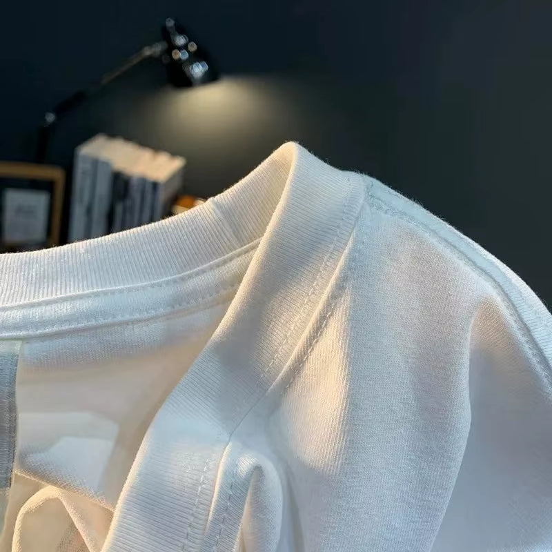 2025 Summer  Automobile and Motorcycle Clothing Comfortable Classic Logo Pattern Licensed Clothing Shortsleeved T-Shirt Top