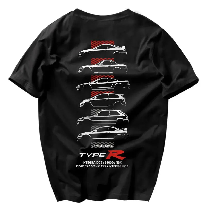Men'S and Women'S T-Shirt JMD Culture Short Sleeve  Faith TYPER Modified Car NSX Civic DC2 Red Head Culture S2000 Fit