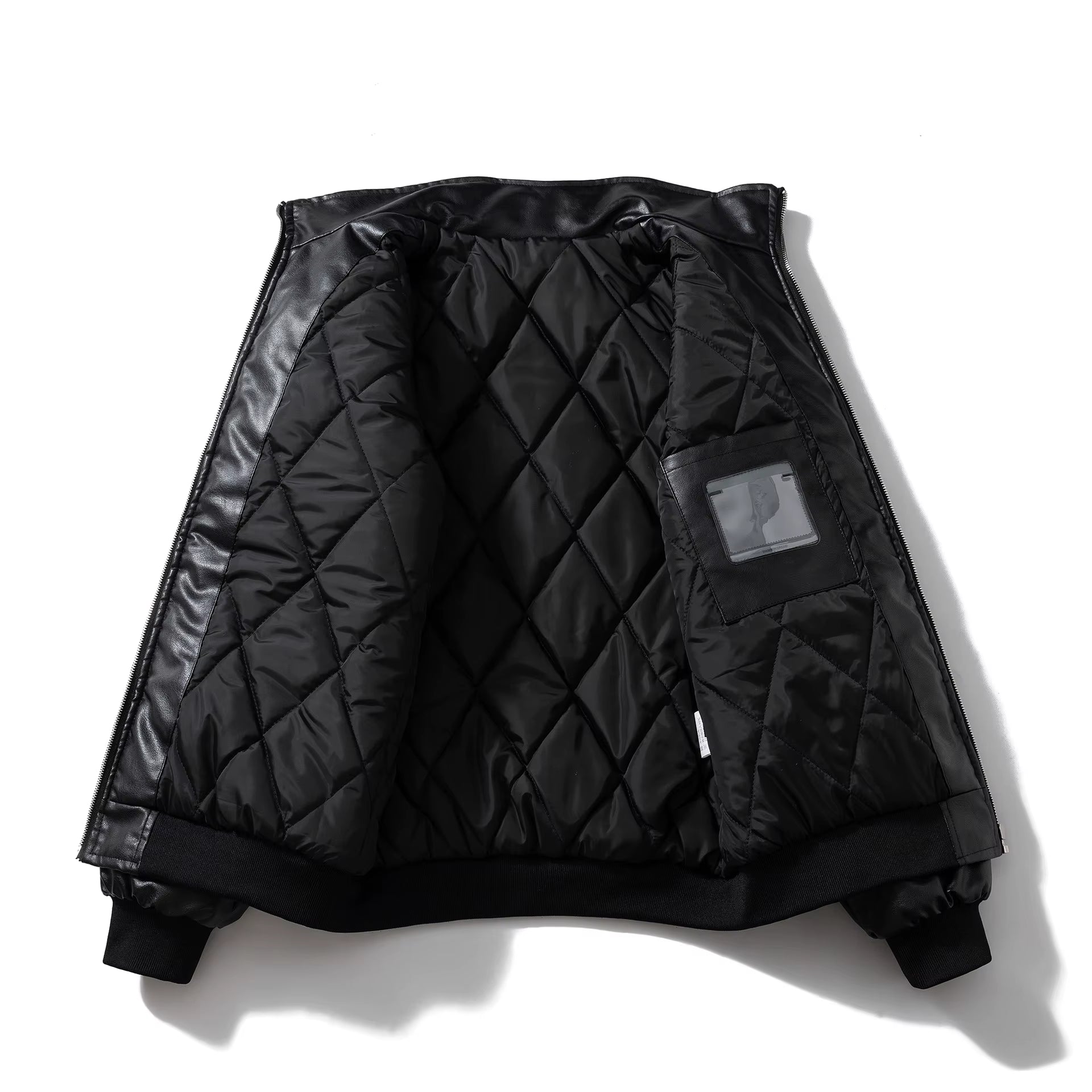 Embroidered Leather Coat Motorcycle Stand up Collar Riding Coat Autumn/Winter Leather Jacket Motorcycle Trend