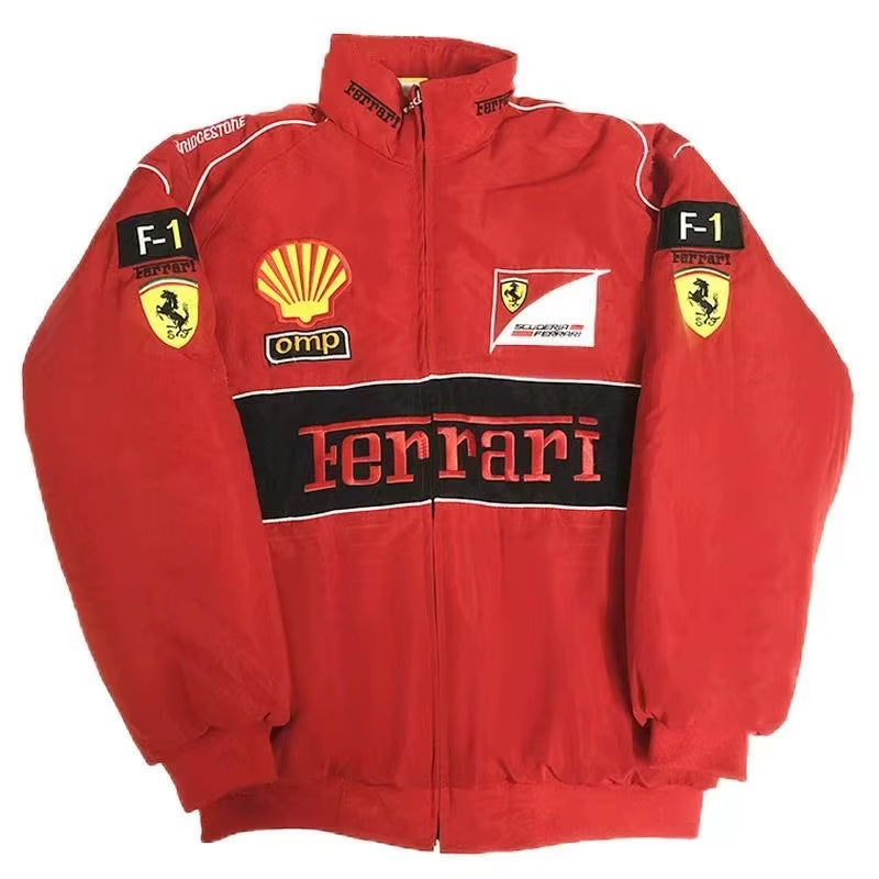 Embroidered Racing Jacket  F1  Racing Jacket Motorcycle Jacket for Men and Women Universal for  488 GTE EVO